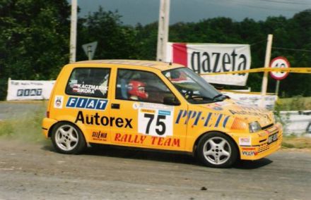 Jacek Sikora i Marek Kaczmarek - Fiat Cinquecento Sporting.